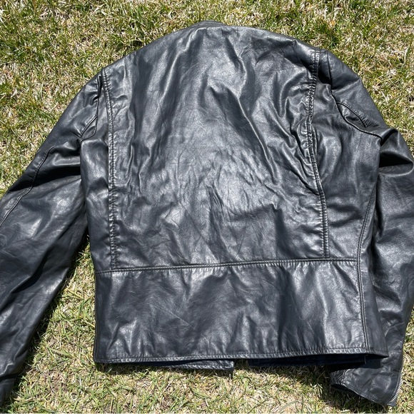 Brooks Leather Cafe Racer Jacket, Made in USA, Size 44 - Picture 6 of 8
